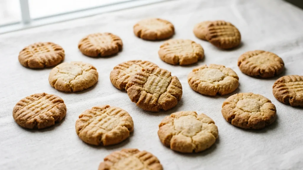 Butter cookies, beautifully styled overhead food photograph