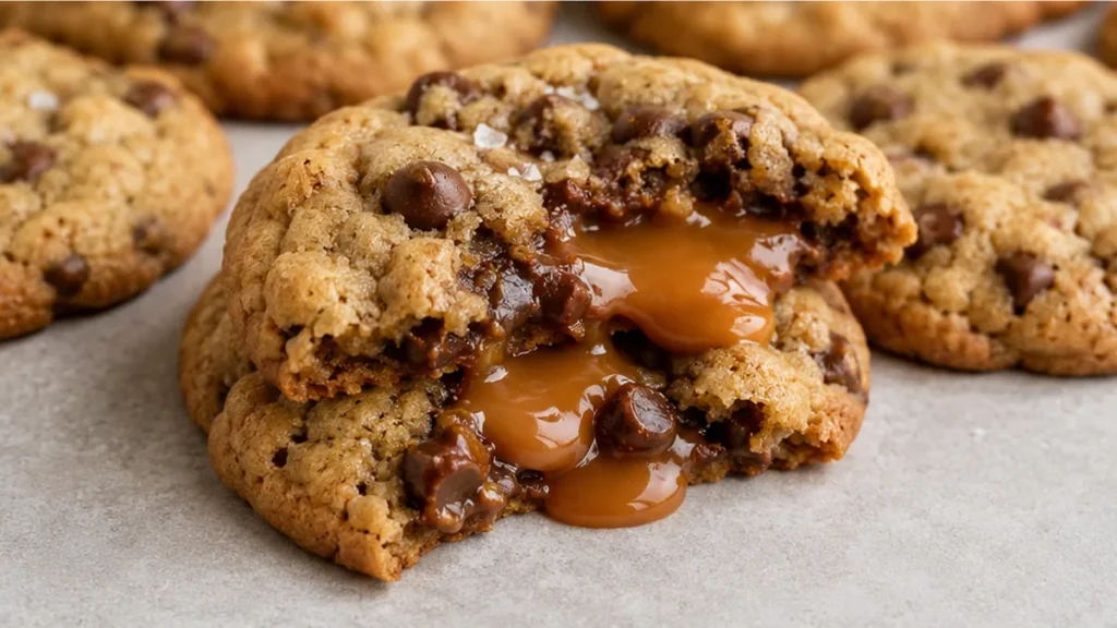 Caramel Stuffed Cookies: Sweet Surprise! - caramel chocolate cookies - Caramel chocolate cookies: bake these ultimate gooey stuffed cookies with a rich, melty c