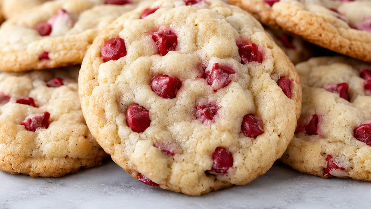 " Chewy Cherry Chip Cookies" - Cherry chip cookies: whip up these delightful, soft, and chewy cookies in no time. Perfect for a quick treat or sharing with love