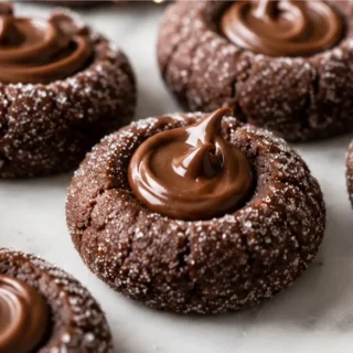 Irresistible Chocolate Hazelnut Thumbprints! - chocolate hazelnut cookies