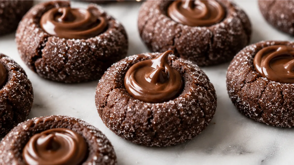 Irresistible Chocolate Hazelnut Thumbprints! - chocolate hazelnut cookies - Chocolate hazelnut cookies: master these rich, decadent thumbprint cookies featuring