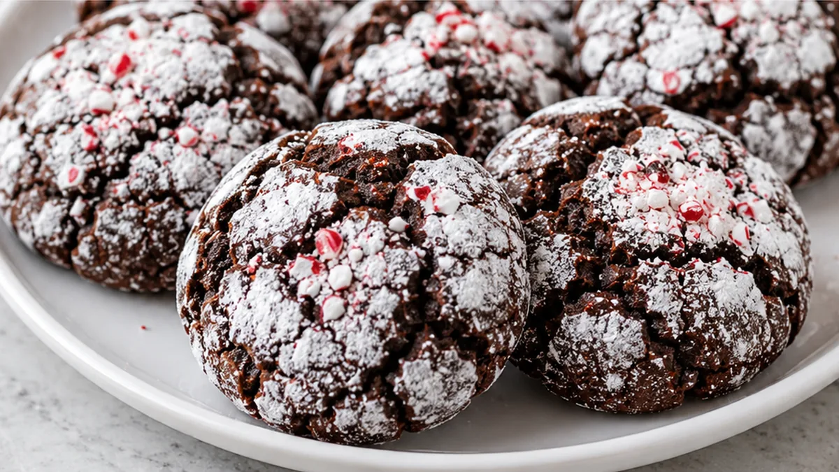 Chocolate Peppermint Crinkle Cookies - chocolate peppermint cookies - Chocolate peppermint cookies: bake these festive treats with a delightful crinkled powdere