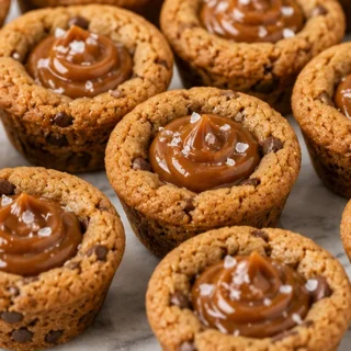 Irresistible Brown Butter Dulce de Leche Cookie Cups!
