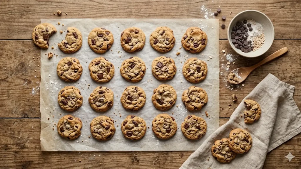 Cookie game cheats, beautifully styled overhead food photograph