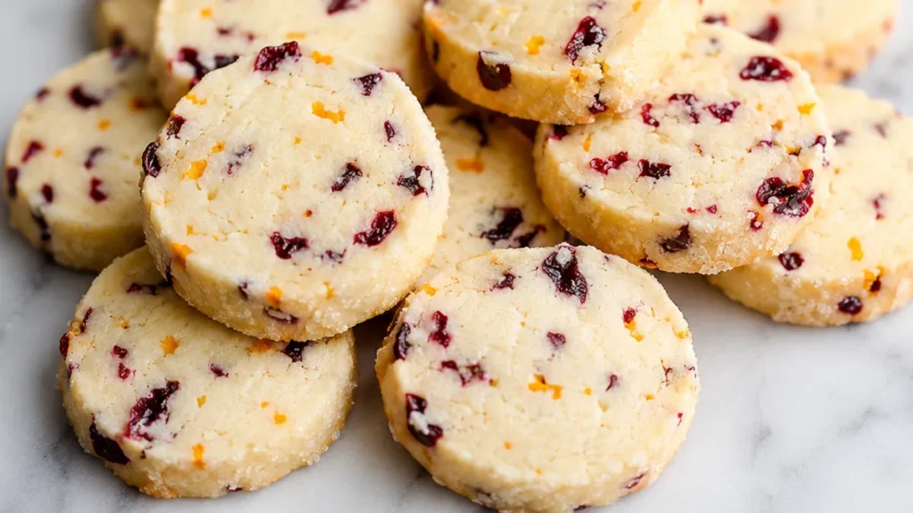 Cranberry Orange Shortbread Cookies - cranberry shortbread - Cranberry Shortbread: Bake these buttery, tender cookies with a bright orange zest for a delightful