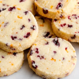 Cranberry Orange Shortbread Cookies - cranberry shortbread