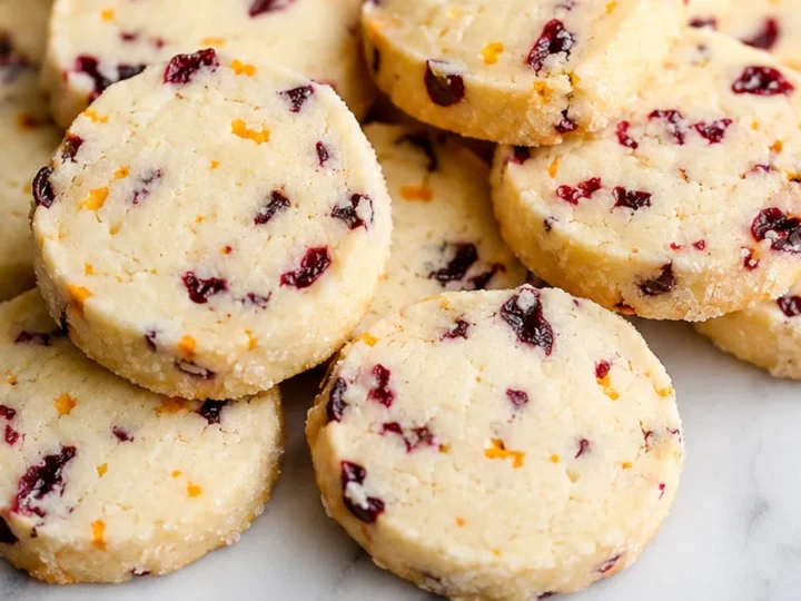 Cranberry Orange Shortbread Cookies