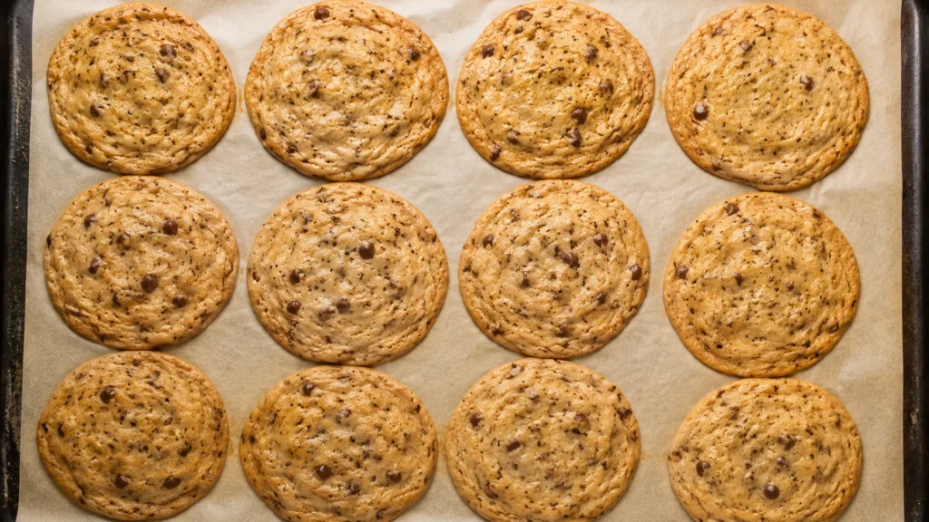 Homemade cookies last, beautifully styled overhead food photograph