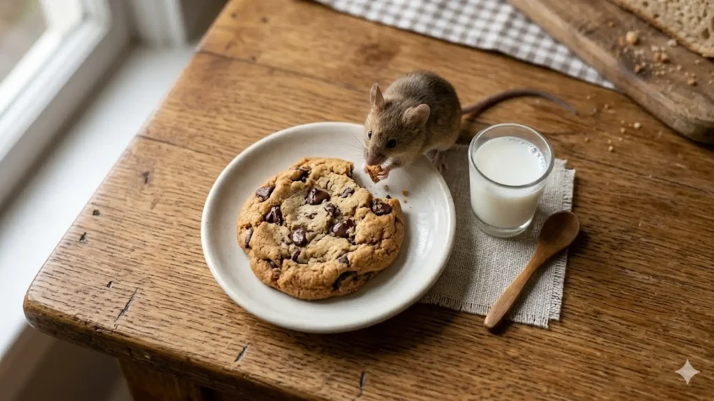 If you give a mouse a cookie, beautifully styled overhead food photograph