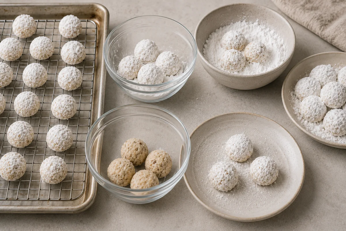Mexican wedding cookies — The Double Sugar Dusting: Timing Is Everything