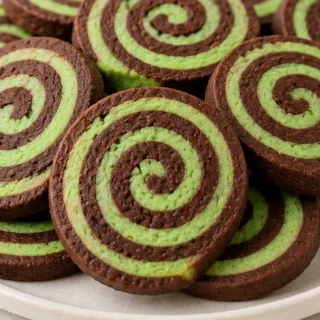 Mint Chocolate Pinwheels: Swirls of Joy! - mint chocolate cookies