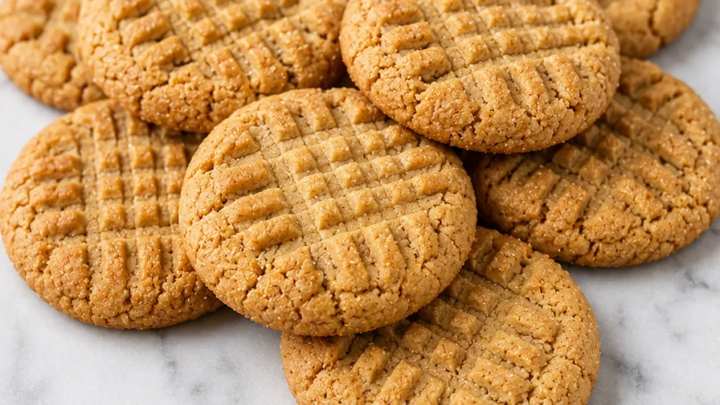 Crunchy Peanut Butter Cookies - Peanut butter cookies: whip up these wonderfully crunchy and chewy treats in under 30 minutes. Perfect for a quick dessert or sn