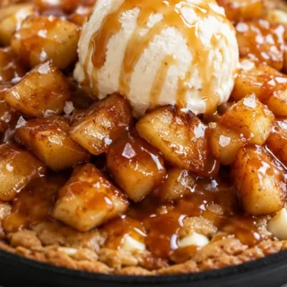 Salted Caramel Apple Pizookie - salted caramel pizookie
