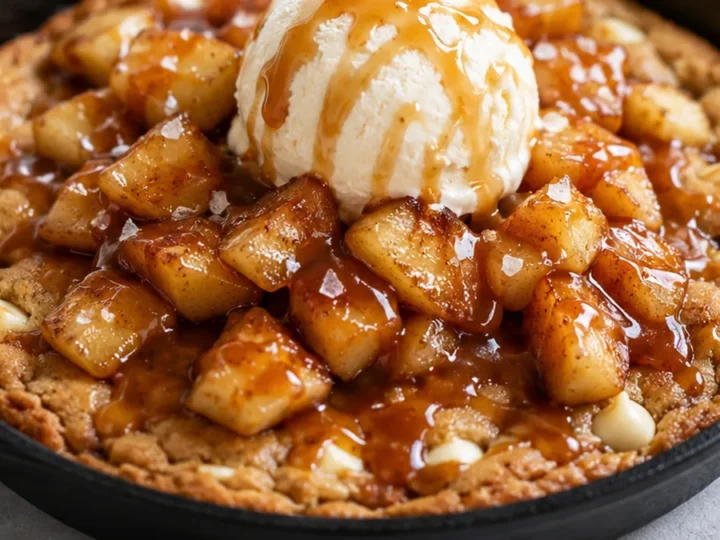 Salted Caramel Apple Pizookie