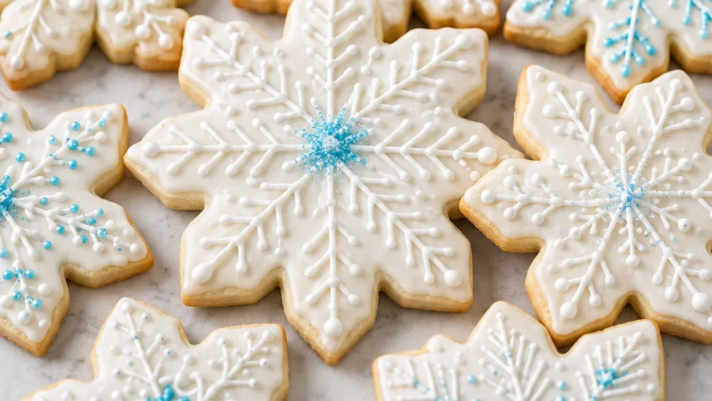 ️ Easy Snowflake Sugar Cookies: Holiday Magic! - snowflake cookies - Snowflake cookies: make these incredibly easy and tender cut-out sugar cookies, perfect for