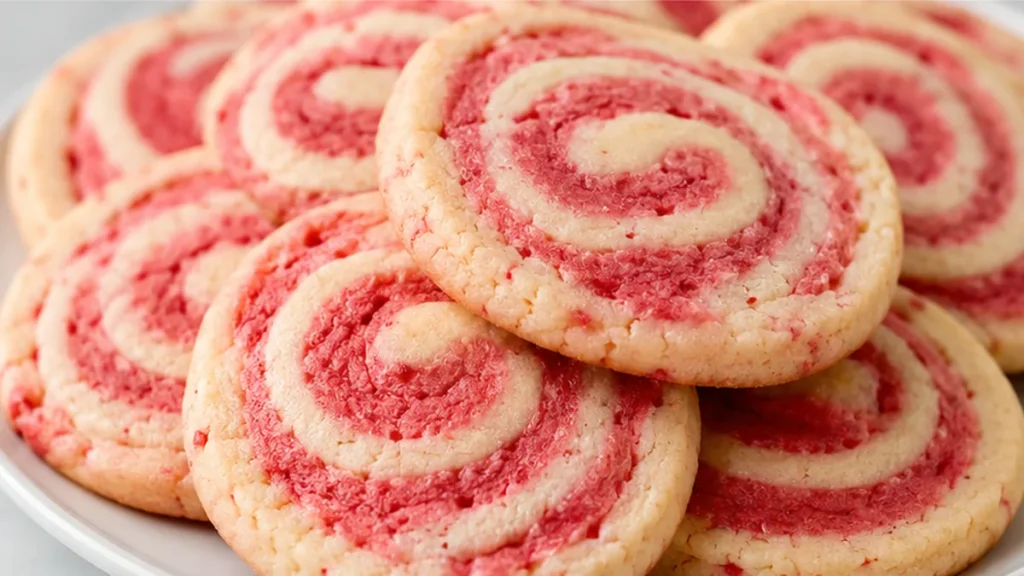 Strawberry Swirl Sugar Cookies: Pure Magic! - strawberry cookies - Strawberry cookies: bake these vibrant, swirled sugar cookies with real freeze-dried strawber