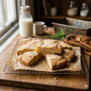 Shortbread Cookies, buttery shortbread cookies cut into wedges with a sugar dusting