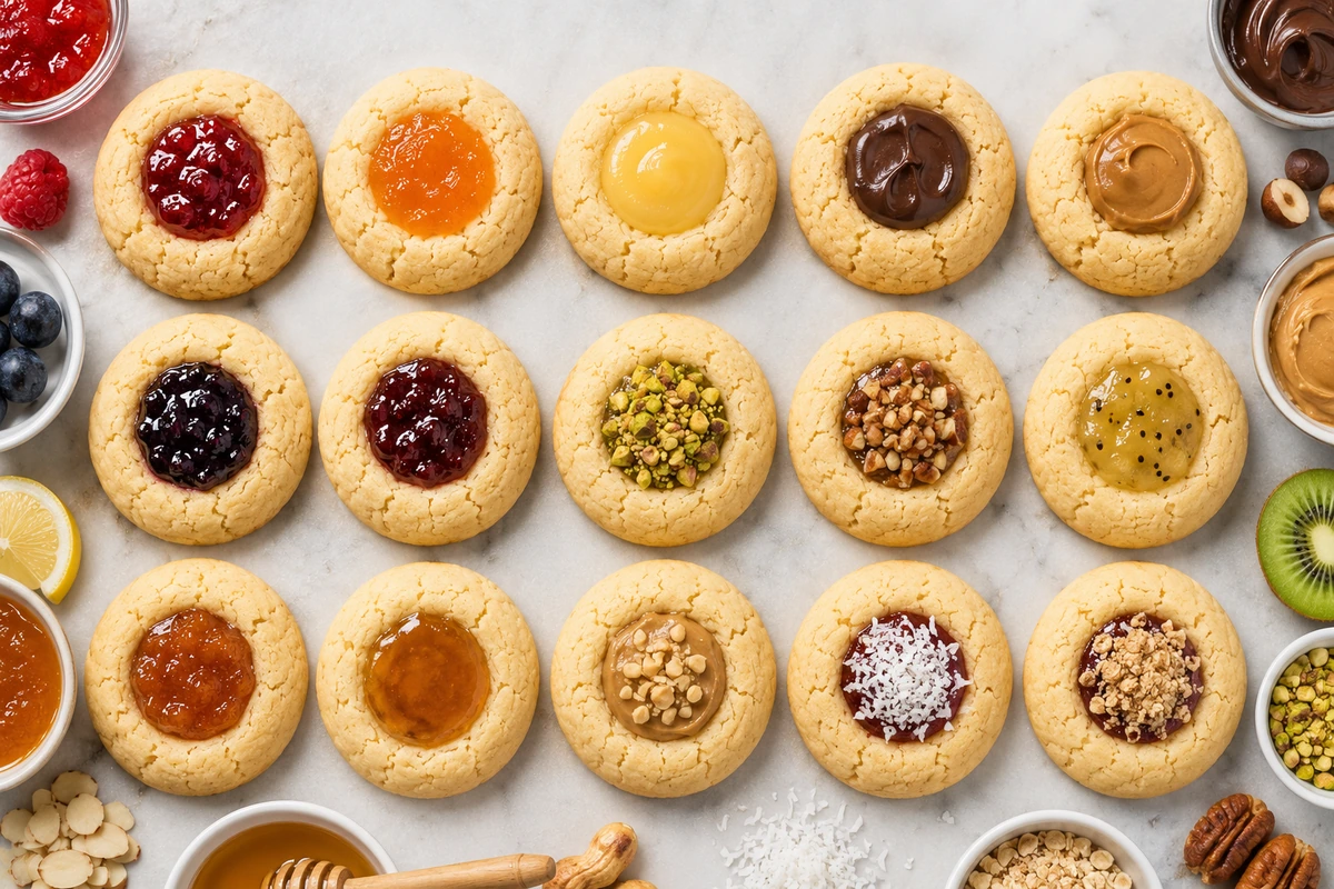 Flavor Variations Beyond Plain Jam Thumbprint cookies — Flavor Variations Beyond Plain Jam