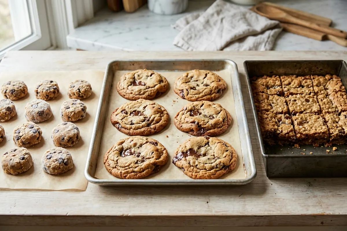 What temp to bake cookies — Special Cases: Frozen Dough, Big Cookies, and Bar Cookies