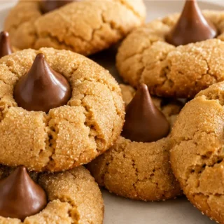 Soft & Chewy Peanut Butter Blossom Cookies