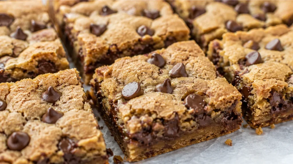 Chewy Brown Butter Chocolate Chip Cookie Bars - Chocolate chip cookie bars: craft these incredibly chewy brown butter bars with a hint of flaky sea salt. Perfec