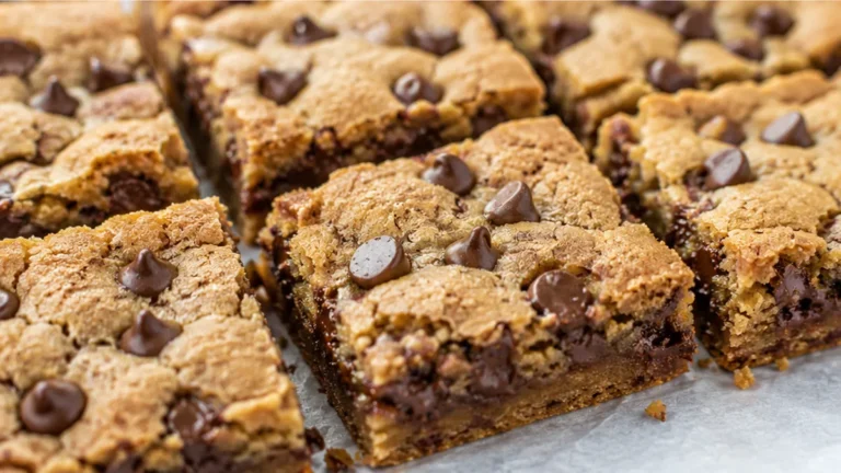 Chewy Brown Butter Chocolate Chip Cookie Bars