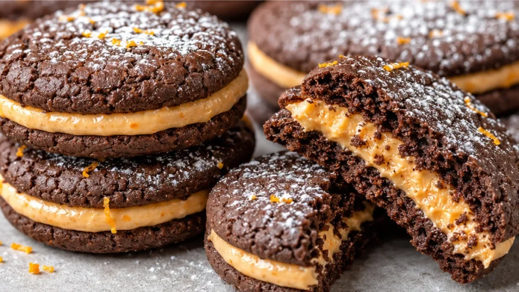 Chocolate Orange Sandwich Cookies Bliss - chocolate orange cookies - Chocolate orange cookies: craft these delightful sandwich cookies. Buttery orange shortbrea