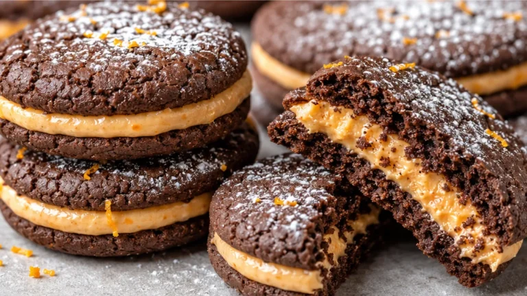 Chocolate Orange Sandwich Cookies Bliss