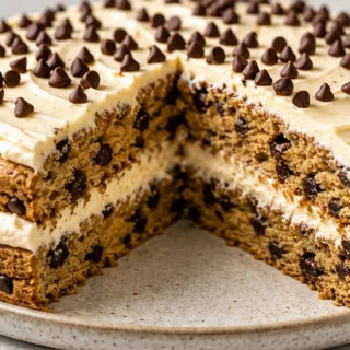 Chocolate Chip Cookie Layer Cake