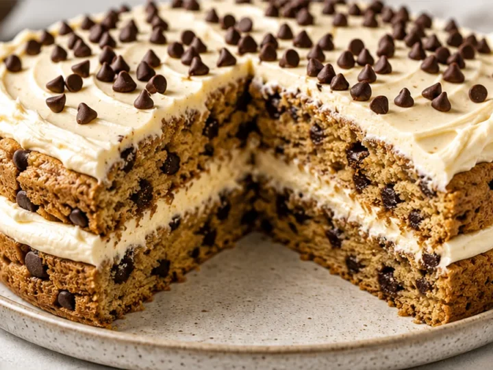 Chocolate Chip Cookie Layer Cake