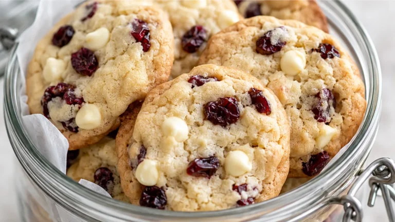 White Chocolate Cranberry Cookies: Jar Magic!