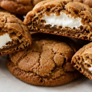 Marshmallow Stuffed Ginger Cookies: Pure Joy!