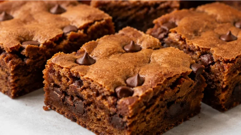 ” Chewy Gingerbread Chocolate Chip Bars”