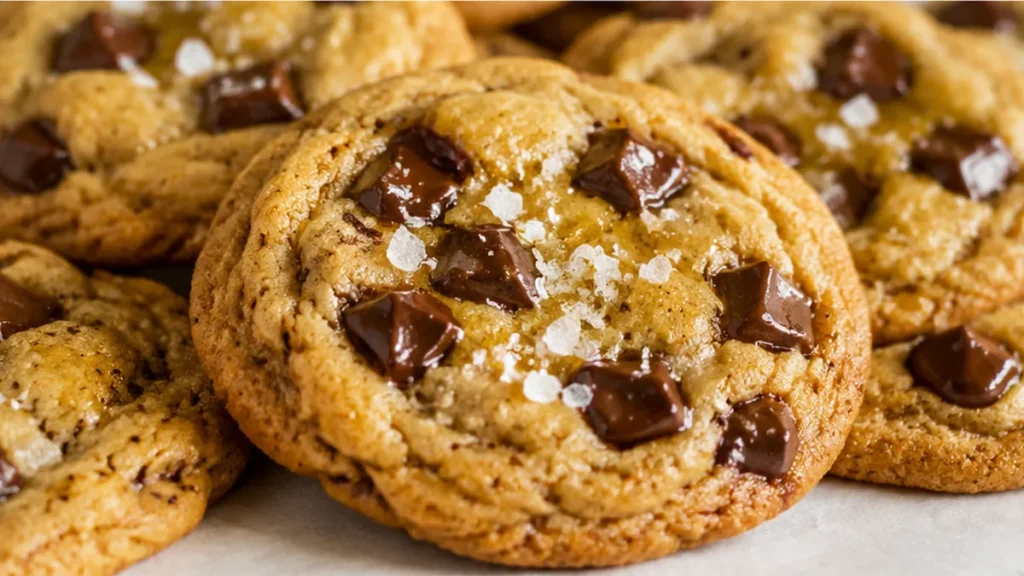 Chewy Salted Honey Chocolate Chip Cookies - honey cookies - Honey cookies: bake these perfectly chewy salted chocolate chip cookies with a hint of honey. A simp