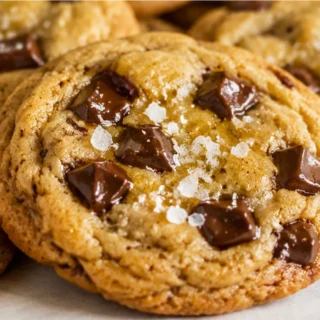 Chewy Salted Honey Chocolate Chip Cookies - honey cookies