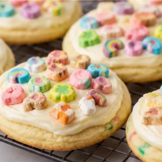 Lucky Charms Frosted Sugar Cookies - lucky charms cookies