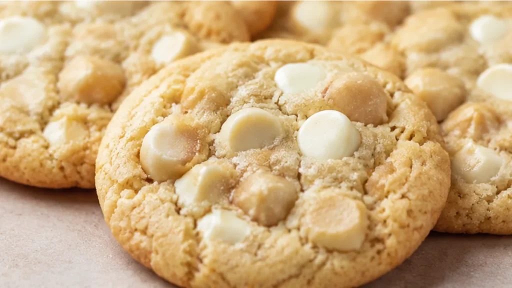 " White Chocolate Macadamia Nut Cookies" - macadamia cookies - Macadamia cookies: bake these perfectly chewy white chocolate and macadamia nut cookies. A classi
