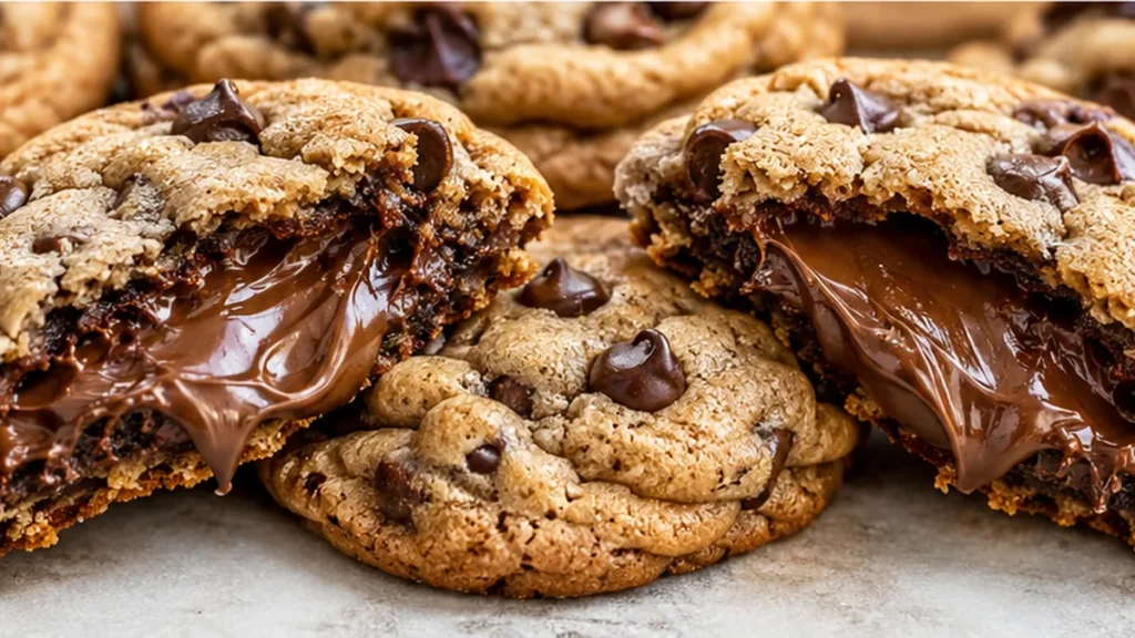 ooey-gooey Nutella Stuffed Cookies!