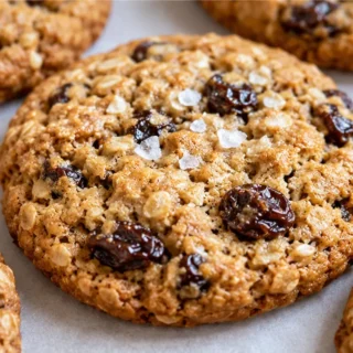 Salted Oatmeal Raisin Cookies
