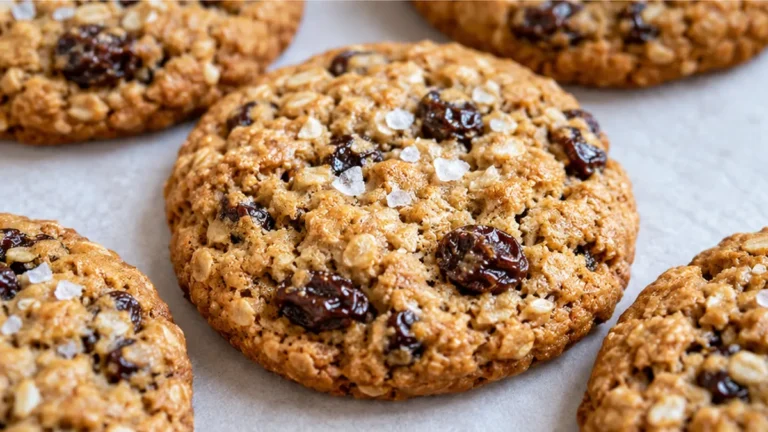 Salted Oatmeal Raisin Cookies
