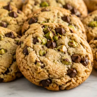Pistachio Chocolate Chip Cookies - pistachio cookies