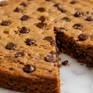 Pumpkin Chocolate Chip Cookie Cake - pumpkin cookie cake