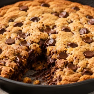 Giant Chocolate Chip Skillet Cookie Bliss!