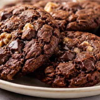 Double Chocolate Toasted Graham Cookies - toasted cookies