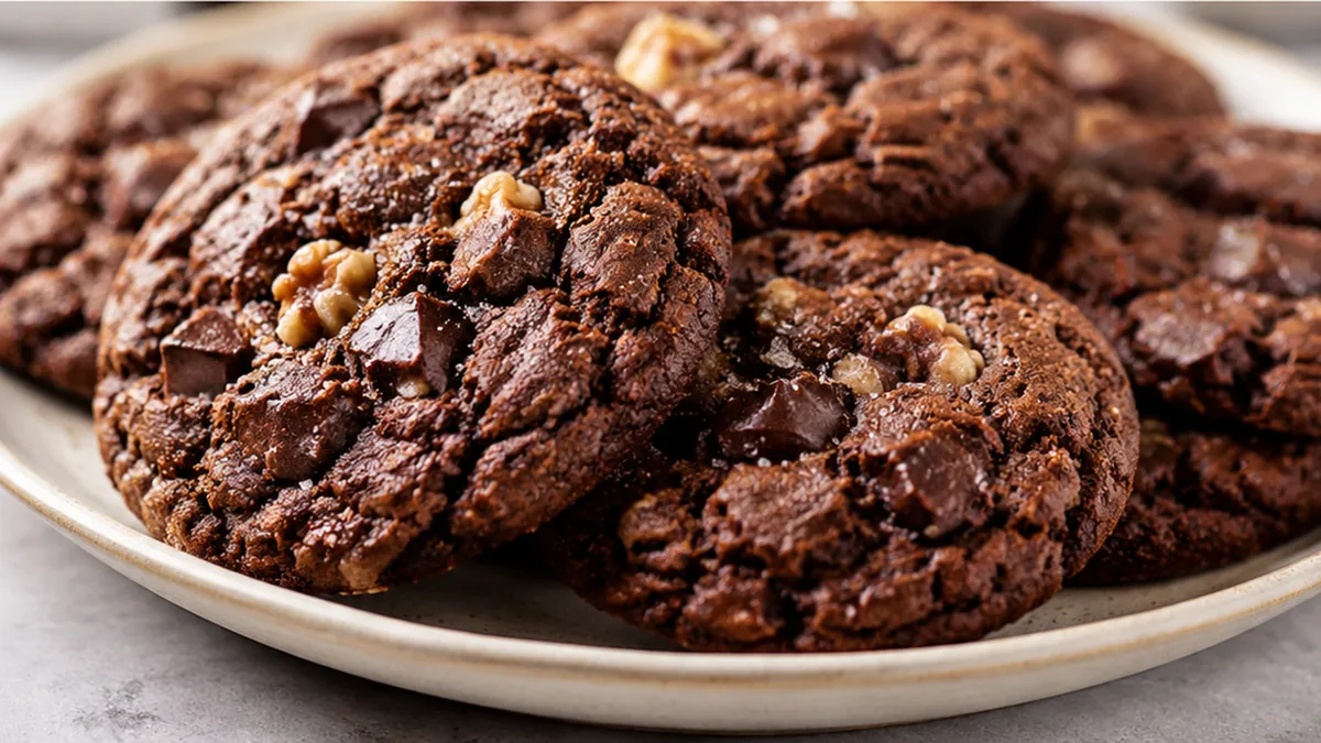 Double Chocolate Toasted Graham Cookies - toasted cookies - Toasted cookies: bake this unique double chocolate graham cracker recipe. Featuring brown butter and