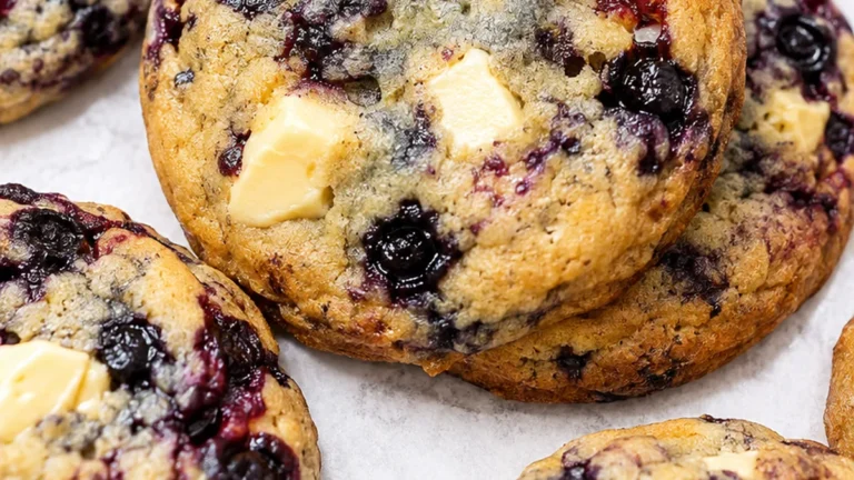 Bursting Lemon Blueberry Cookies