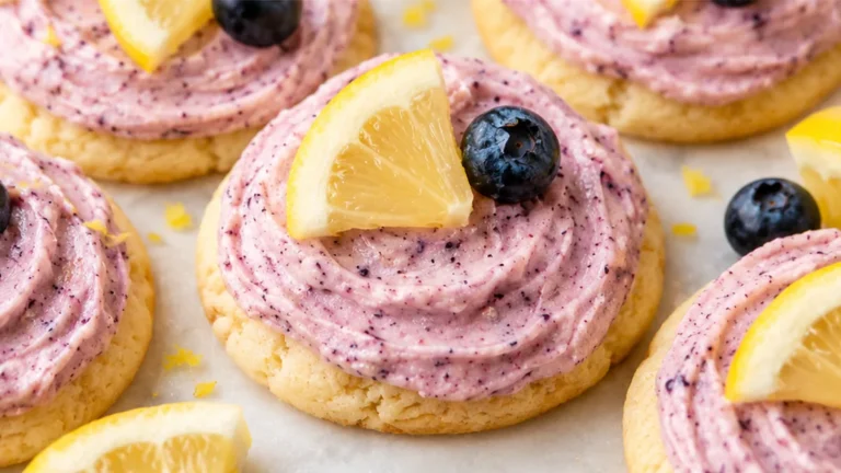 Bursting Lemon Blueberry Cookies!