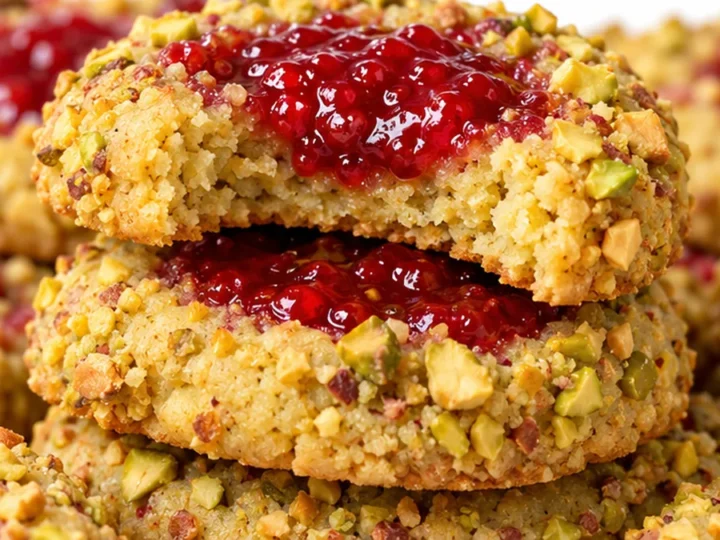 Raspberry Pistachio Cookies
