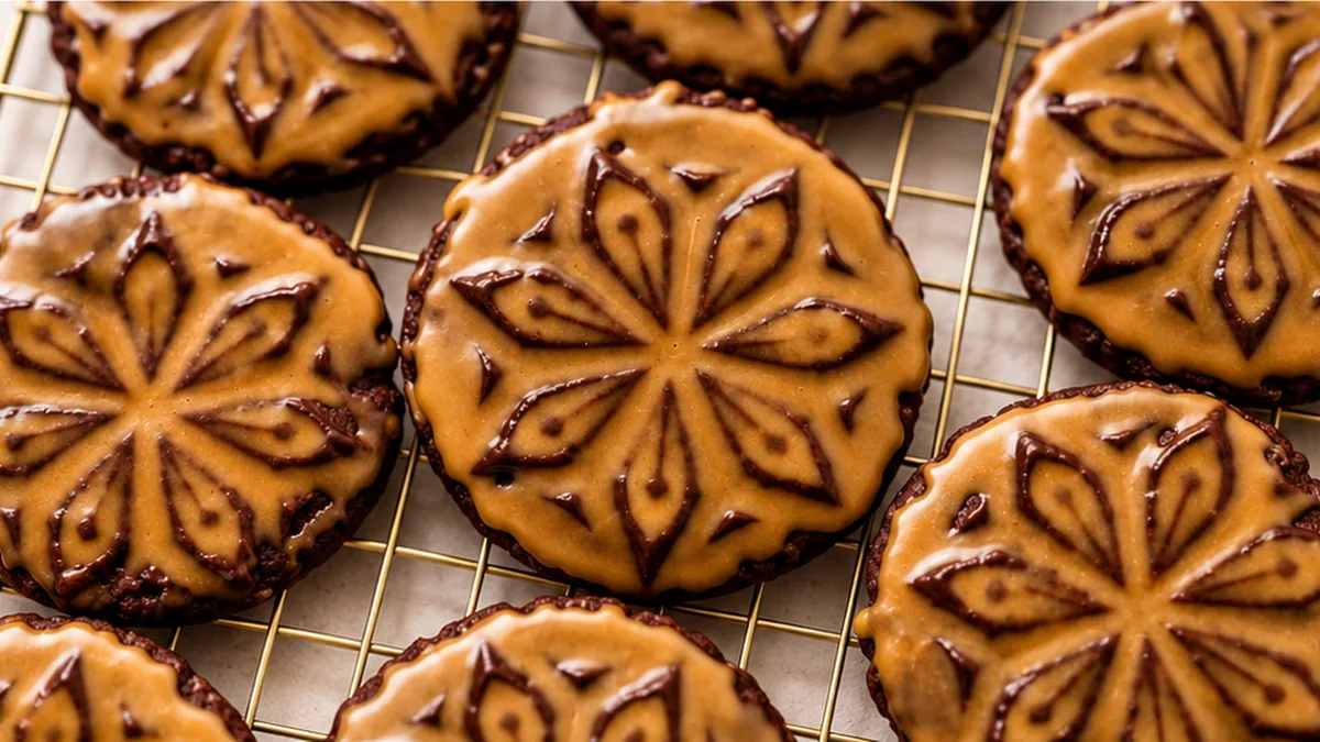 Stamped Chocolate Espresso Cookies